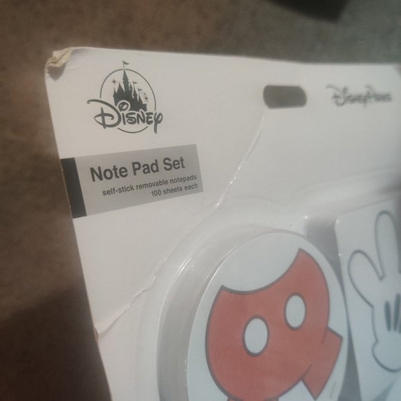 Disney Notepad Set Of 4 Self Stick Removable Notepads 100 Sheets Each Mickey... - Picture 4 of 5